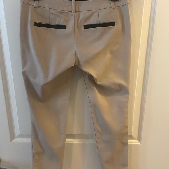 Express women’s pants. Khaki with black upper trim. 00R. - Picture 2 of 2